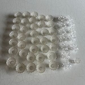 vintage clear plastic and glass light reflector covers used for holiday string l